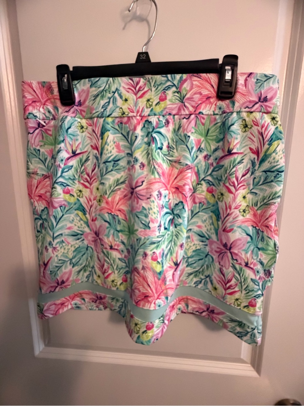 Parker Floral Mini Skirt in Pink, Teal, Green